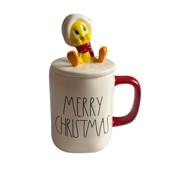 Rae Dunn Looney Tunes Tweety Bird Merry Christmas Figural Coffee Mug - Picture 1 of 6